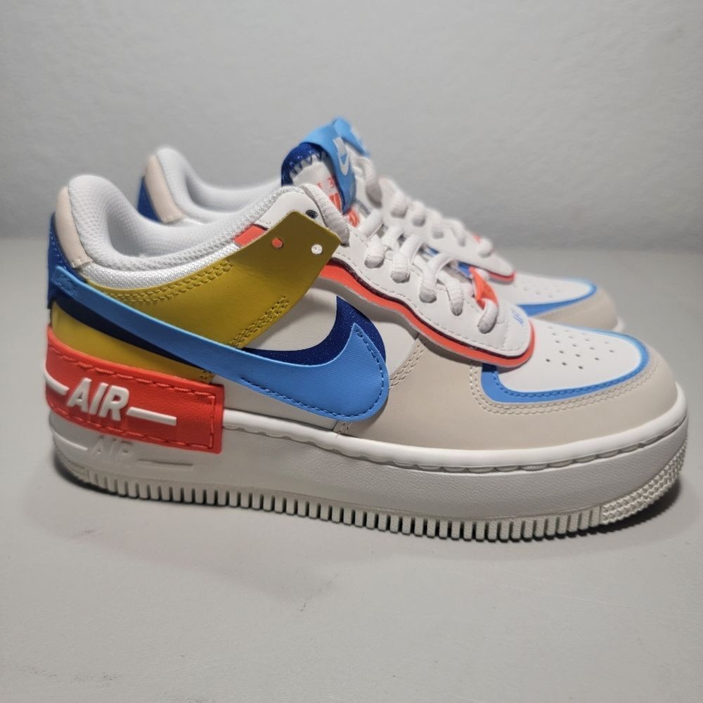 Nike Air Force 1 Shadow Sail Multi 2022 [Nike Ci0919-115] Size 5.5 W / Gs 4y